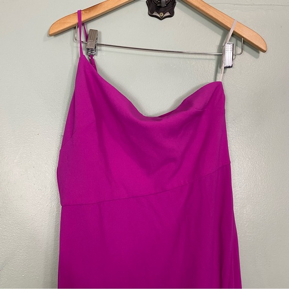 Lovers + Friends Eve Gown Maxi Dress Slit‎ One Shoulder Medium - Picture 3 of 8